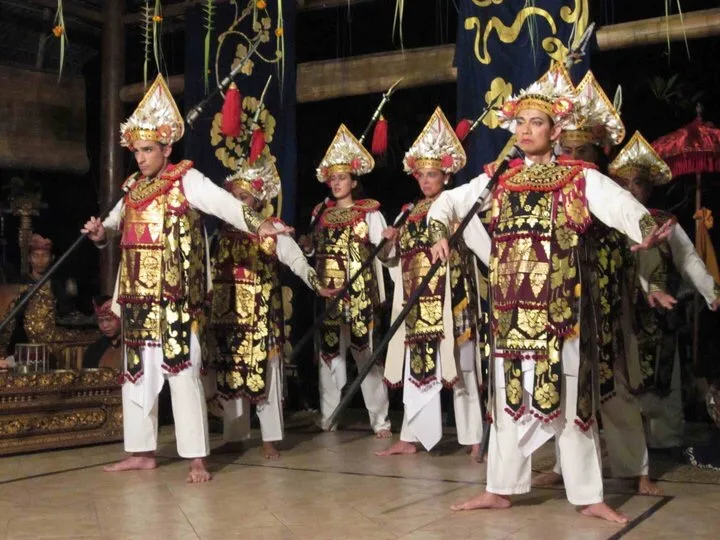 Indonesian dancer in full costumes